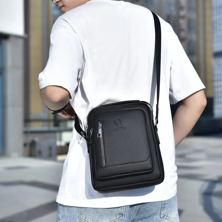 WEIXIER D283 Men Multifunctional Casual Crossbody Single Shoulder Bag(Black)