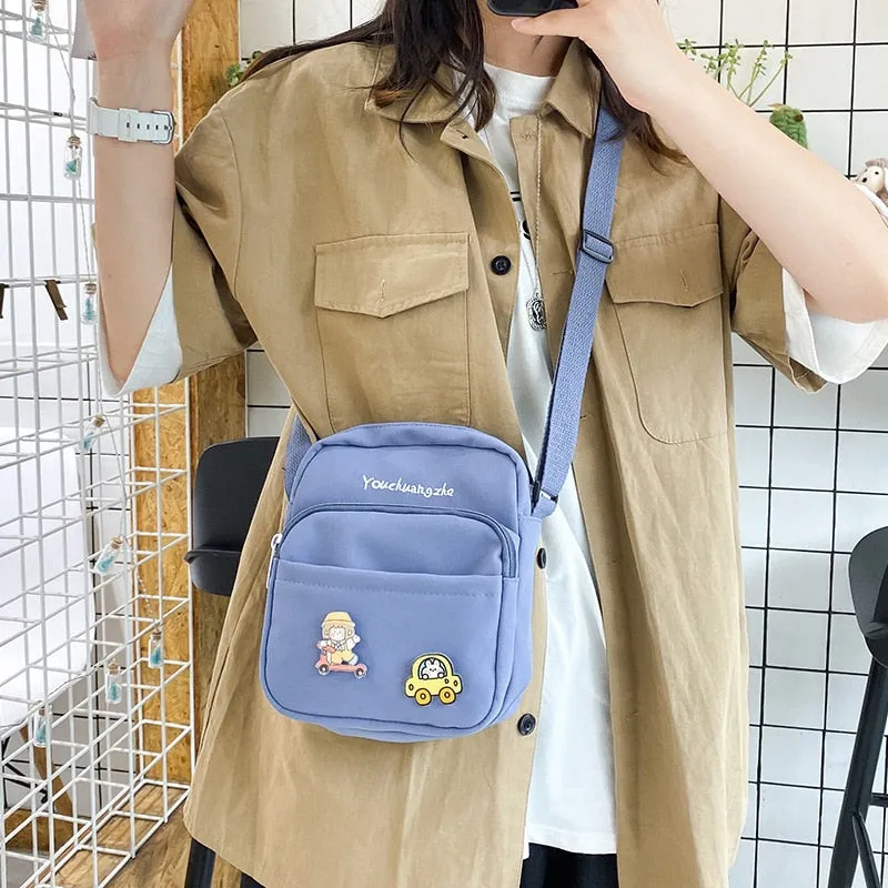 Wenkouban  Kawaii Crossbody Bag Women Small Flap Shoulder Bag For Women New  Fashion Nylon Bag Messenger Bag Bolsa Feminina Women Bag