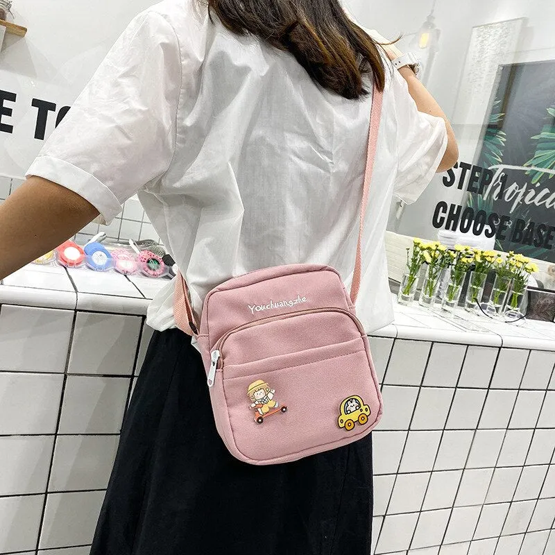 Wenkouban  Kawaii Crossbody Bag Women Small Flap Shoulder Bag For Women New  Fashion Nylon Bag Messenger Bag Bolsa Feminina Women Bag