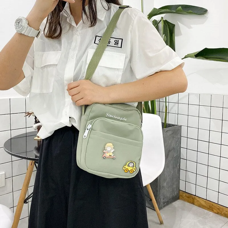 Wenkouban  Kawaii Crossbody Bag Women Small Flap Shoulder Bag For Women New  Fashion Nylon Bag Messenger Bag Bolsa Feminina Women Bag