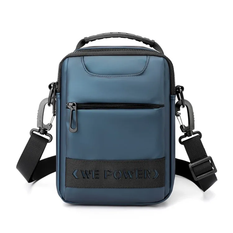 WEPOWER Simple Men Messenger Bag Can Wear Belt Hanging Bag Handheld Shoulder Bag(Dark Blue)