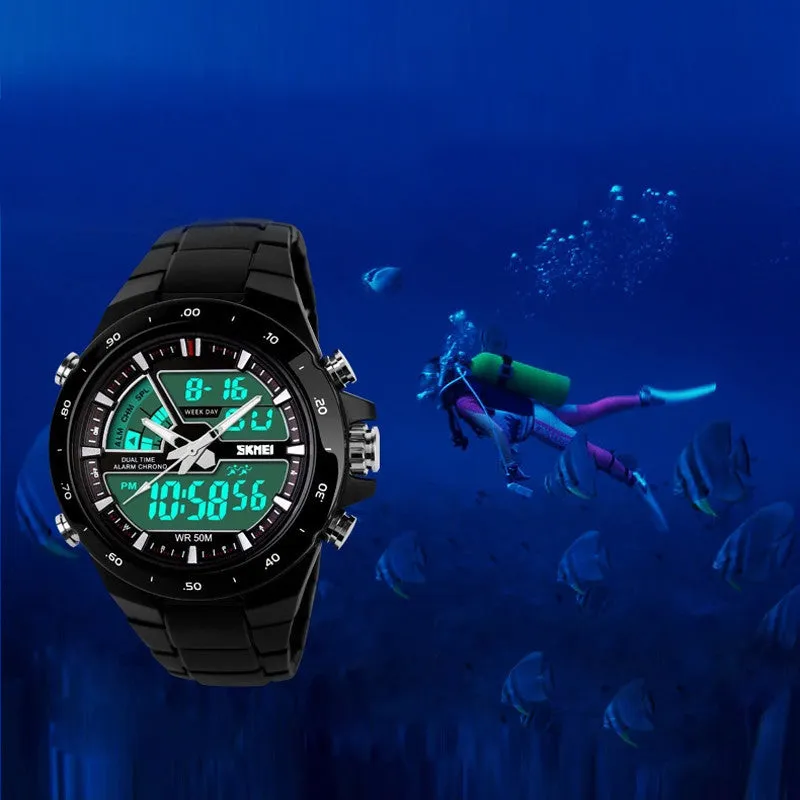 Women Sports Waterproof Fashion Casual Quartz Digital Analog Military Multifunctional Women's Wrist Watches