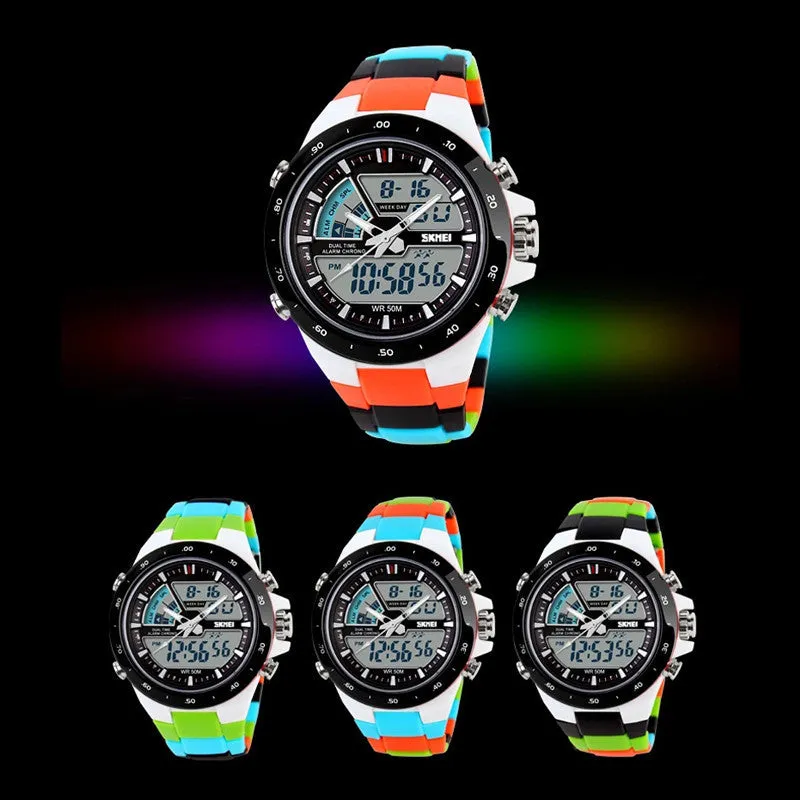 Women Sports Waterproof Fashion Casual Quartz Digital Analog Military Multifunctional Women's Wrist Watches