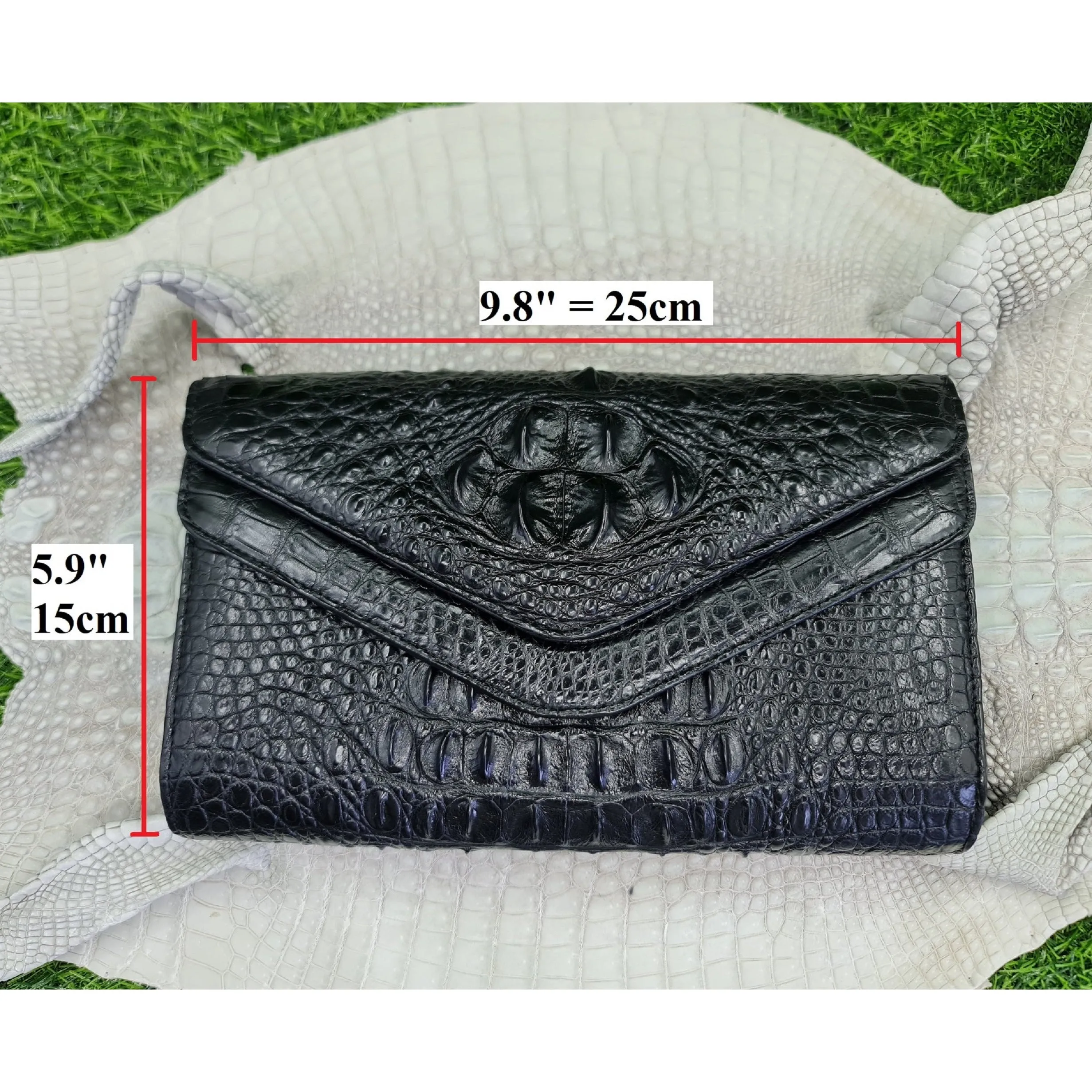 Womens Leather Alligator Handbag Handmade Luxury  Leather Bag - Work Bag Women - Black Leather Satchel Purse XACH-12