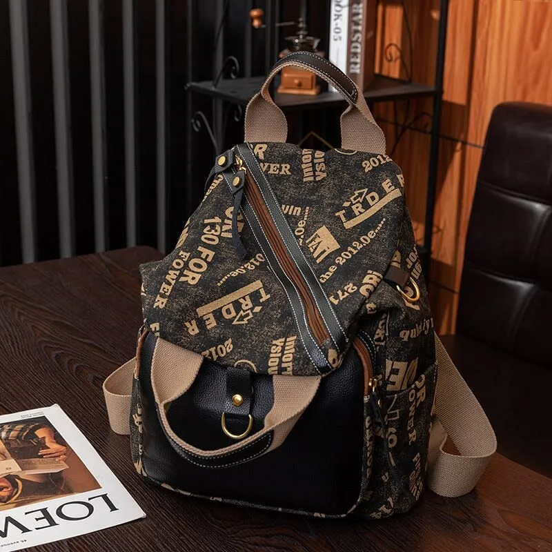 Women's Letter Printing Outdoor Backpack